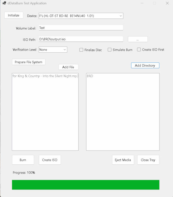 dDataBurn Developer Component