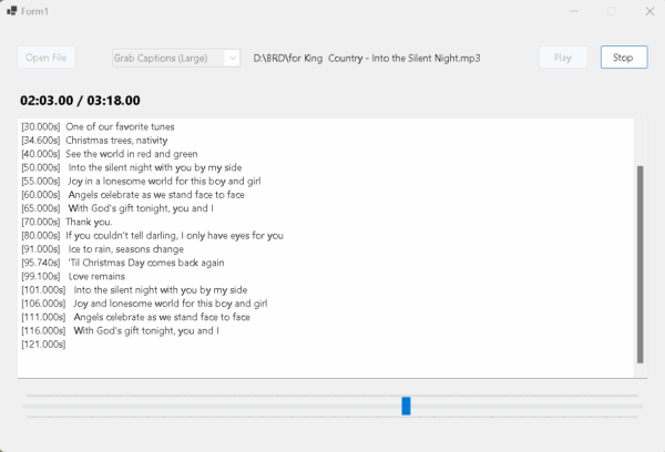 Music Lyrics Developer Component