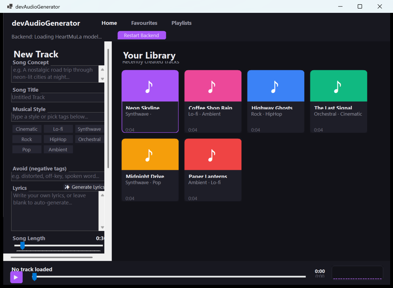 Ai Music Song Generator Developer Component